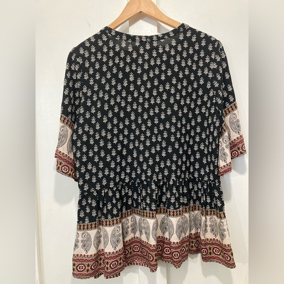 BEACHLUNCHLOUNGE small boho blouse cottagecore lagenlook peasant - Picture 7 of 12